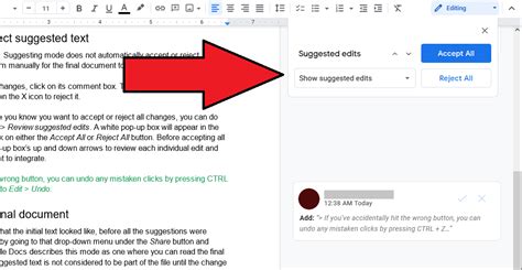 how to view edits in google docs