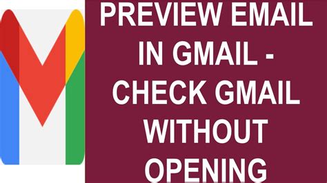 how to view email without opening it gmail