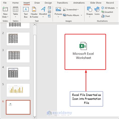 how to view embedded excel file in powerpoint