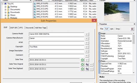 how to view exif data on windows