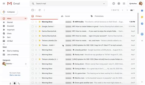 how to view folders in gmail app
