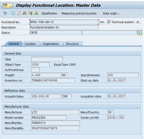 how to view functional location in sap