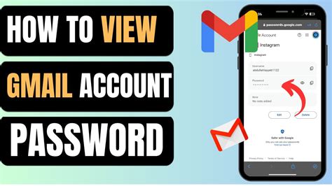 how to view gmail password on android