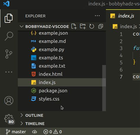 how to view history in visual studio code