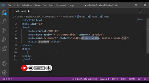 how to view html code in vs code