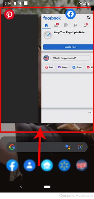 how to view open windows on android