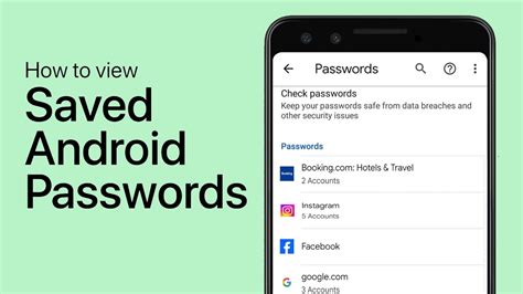 how to view saved password in android phone