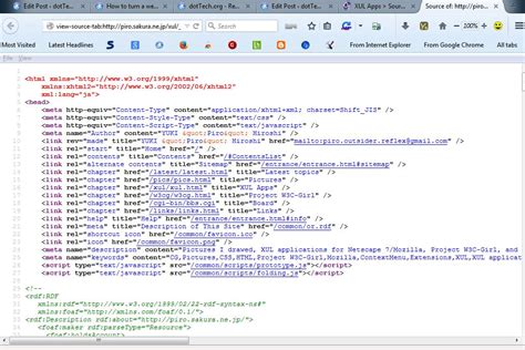 how to view source code in mozilla firefox