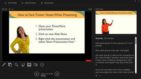 how to view speaker notes in powerpoint while presenting