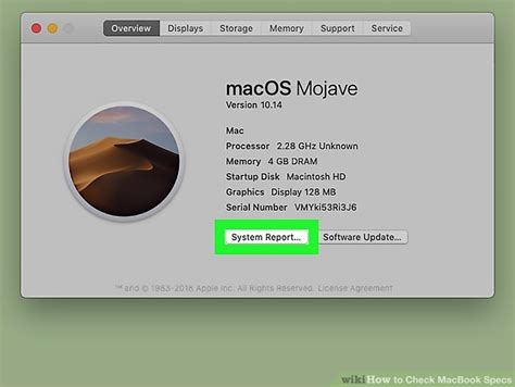how to view specs on mac
