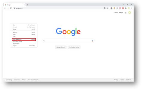 how to view website source code in chrome