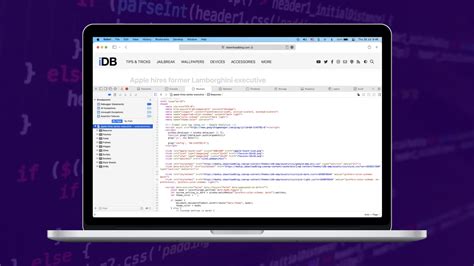 how to view website source code on mac