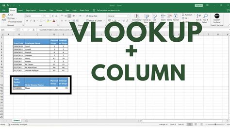 How To Vlookup Using Column Name