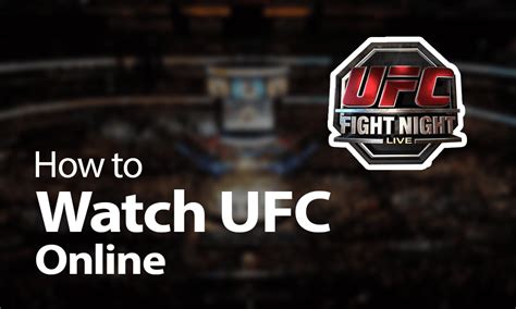 how to watch ufc online free