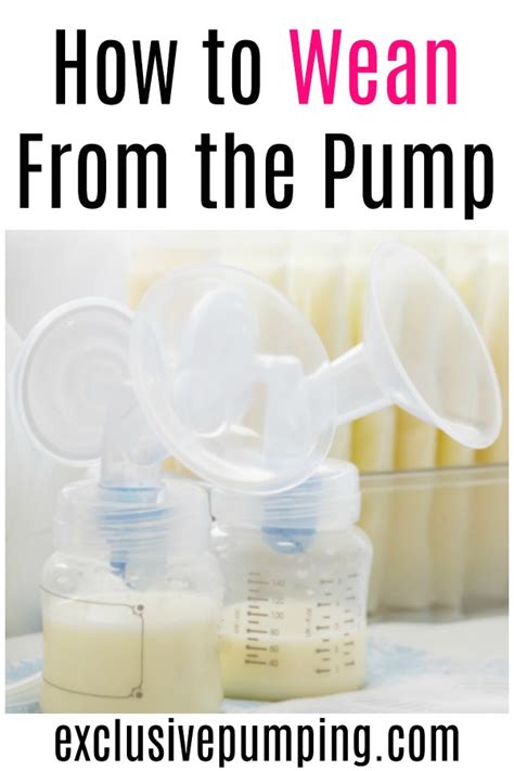 how to wean from pumping