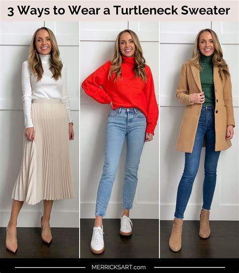 how to wear a turtleneck under a sweater