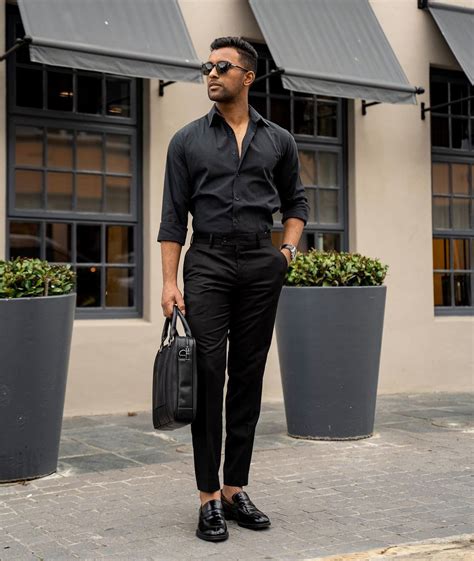 how to wear black dress shirt