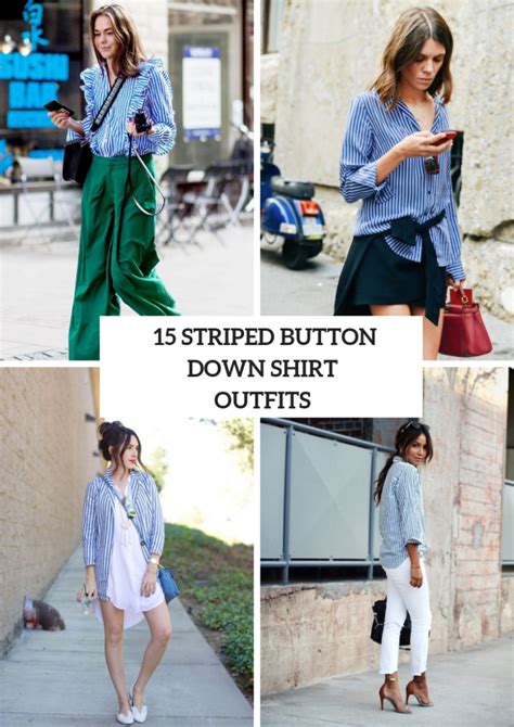 how to wear striped button down shirt