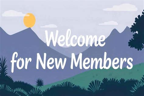 how to welcome new members in a group sample
