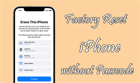 how to wipe an old iphone without passcode