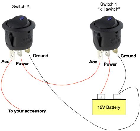how to wire a 12 volt light switch
