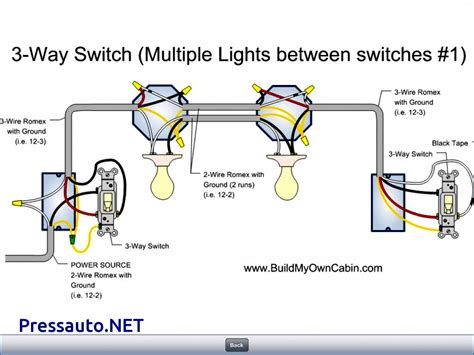 how to wire a 3 way switch with lights in the middle