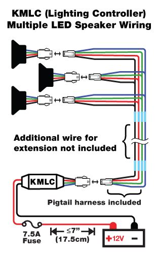 how to wire kicker led speakers