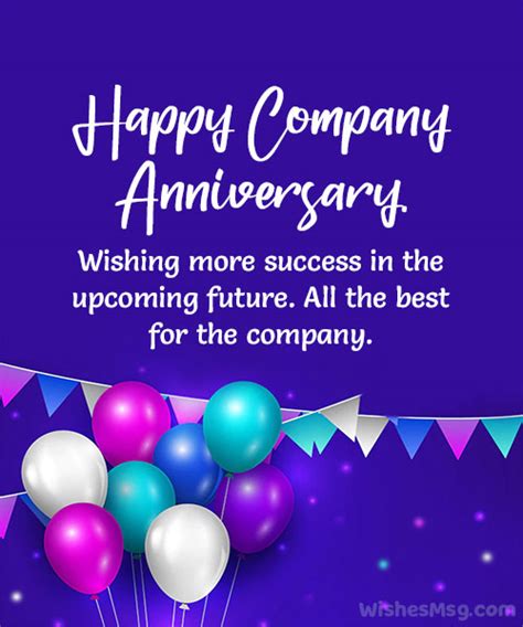 how to wish a company anniversary