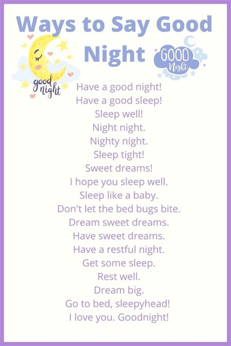 how to wish good night formally