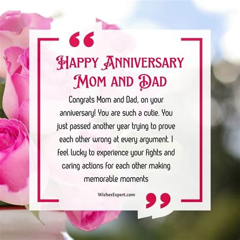 how to wish happy anniversary to mom and dad quotes