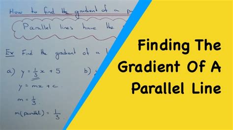 how to work out the gradient of a parallel line