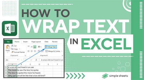 how to wrap text in excel on ipad
