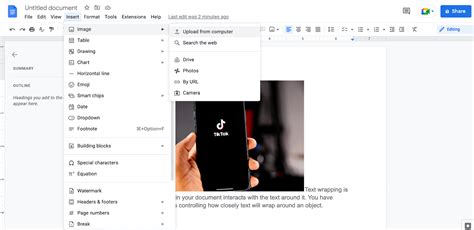 how to wrap text in google docs on ipad