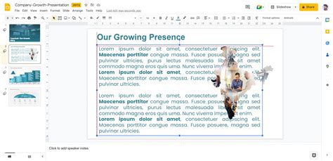 how to wrap text in google slides