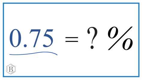 how to write 0.75 as a percent