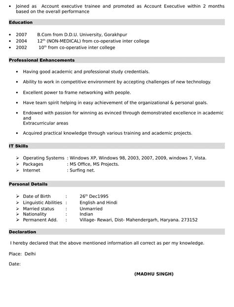 how to write 10th and 12th class in resume