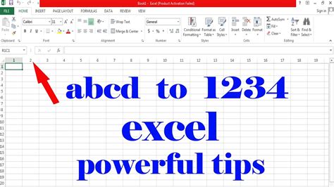 how to write 123 in excel
