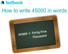 how to write 45000 in words