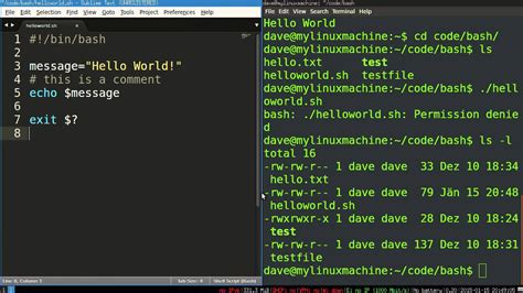 how to write a basic bash script