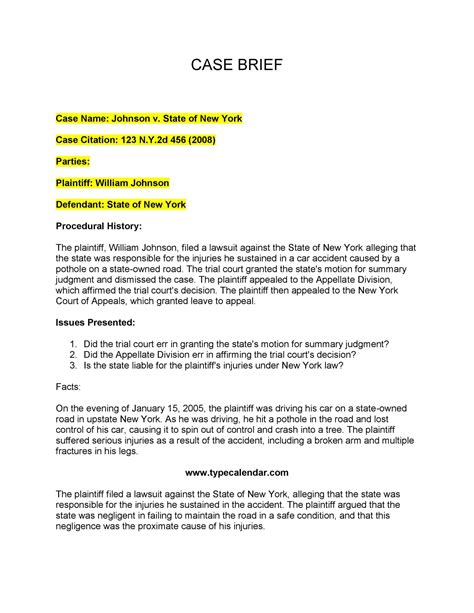 how to write a brief example pdf