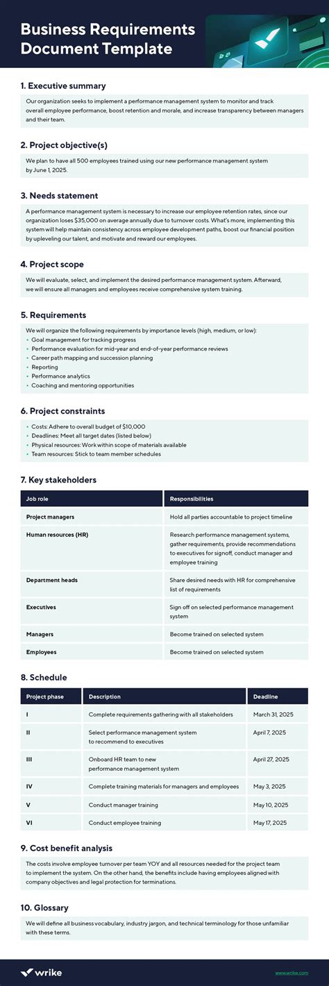 How To Write A Business Requirement Document