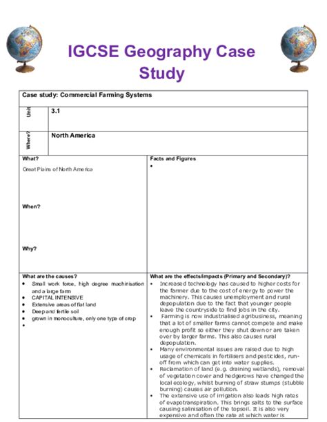 how to write a case study geography igcse