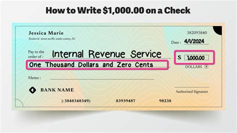 how to write a check for 10 thousand