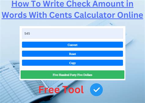 how to write a check in words calculator