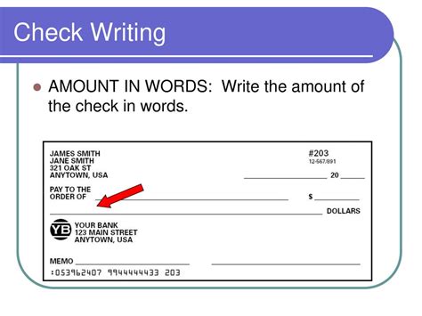 how to write a check in words in english