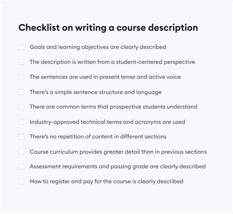 how to write a class description