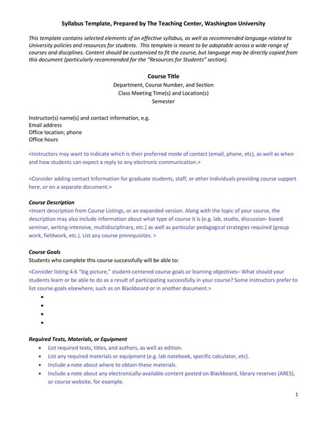 how to write a class syllabus