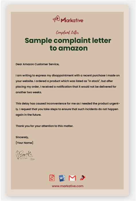 How To Write A Complaint In Amazon