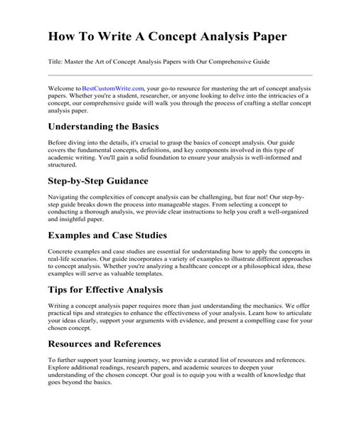 how to write a conceptual analysis