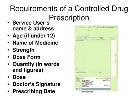how to write a controlled drug script